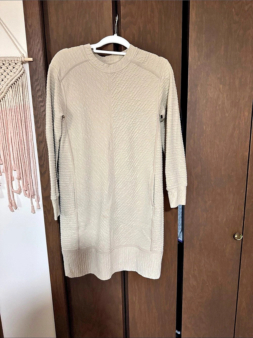 Lululemon On Repeat Dress Textured Crewneck Sweater Size 6